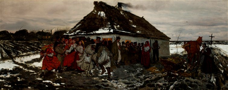 Józef Chełmoński - At the entrance to a tavern - MP 1050 - National Museum in Warsaw