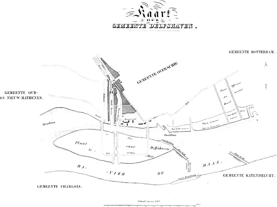 Kaart der gemeente Delfshaven (full)