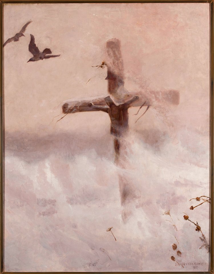 Józef Chełmoński - Cross in the snowdrift - MP 1051 - National Museum in Warsaw