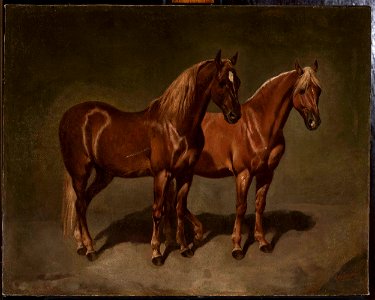 Józef Brodowski - Two horses - MP 619 MNW - National Museum in Warsaw