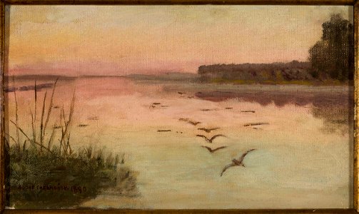 Józef Chełmoński - Lake at dusk - MP 4131 MNW - National Museum in Warsaw