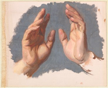 Józef Simmler - Study of Both Hands of the Bishop for the Painting The Oath of Queen Jadwiga - MNK II-a-654 - National Museum Kraków