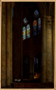 Józef Pankiewicz - Interior of the cathedral in Chartres - MP 344 MNW - National Museum in Warsaw