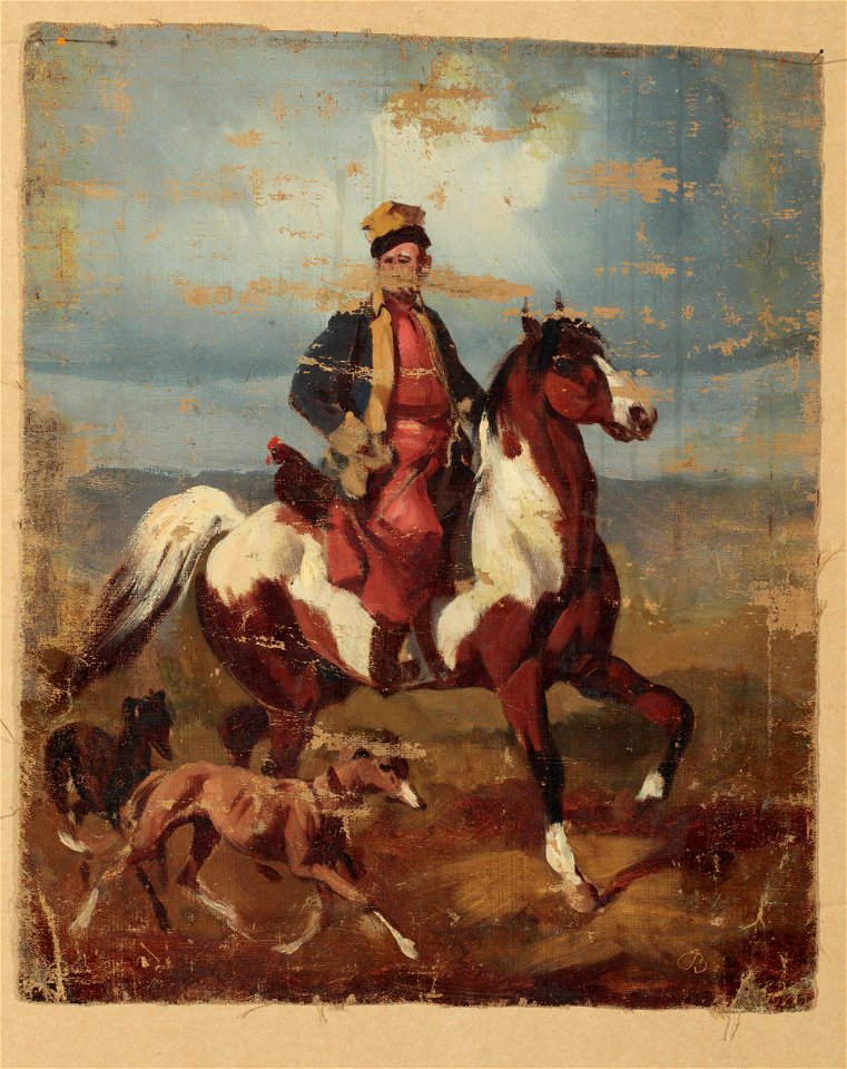 Józef Brodowski - Mohort on horseback with greyhounds - MP 615 MNW - National Museum in Warsaw