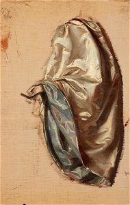 Józef Simmler - Study of a Lady with a Lute's Robe. Study to the Painting Upbringing of Sigismund Augustus - MNK II-a-665 - National Museum Kraków