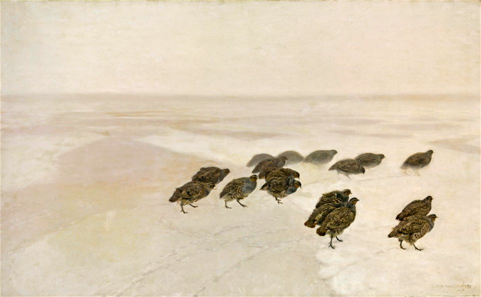Józef Chełmoński - Partridges - MP 424 MNW - National Museum in Warsaw
