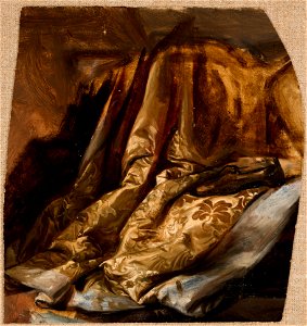 Józef Simmler - Fragment of the Cover of Quinn's Bed. Study to the Painting The Death of Barbara Radziwiłł - MNK II-a-653 - National Museum Kraków