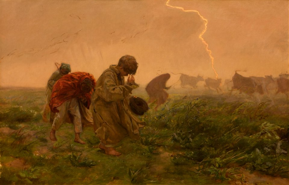 Józef Chełmoński - Thunderstorm - MNK II-a-237 - National Museum Kraków