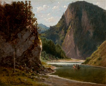 Józef Szermentowski - The Dunajec River in the Pieniny Mountains - MNK II-a-606 - National Museum Kraków