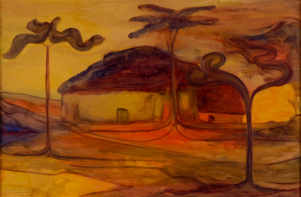 K.A. Schmidt - Hut met bomen - AB18170 - Cultural Heritage Agency of the Netherlands Art Collection