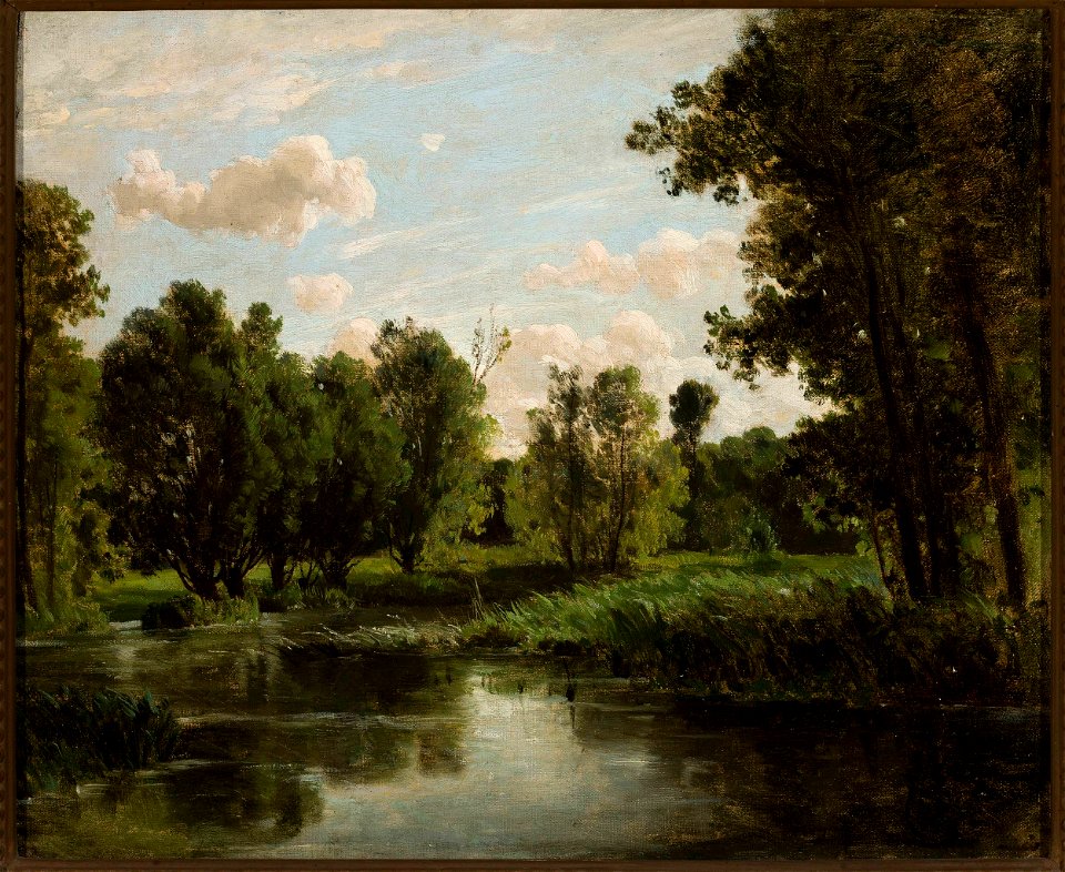 Józef Szermentowski - Lake in the forest - MP 2703 MNW - National Museum in Warsaw