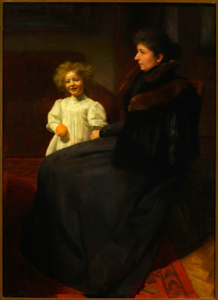 Józef Pankiewicz - Portrait of Mrs. Oderfeld with her daughter (Lady with a child, Portrait of Mrs. O.) - MP 896 MNW - National Museum in Warsaw