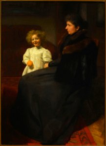 Józef Pankiewicz - Portrait of Mrs. Oderfeld with her daughter (Lady with a child, Portrait of Mrs. O.) - MP 896 MNW - National Museum in Warsaw