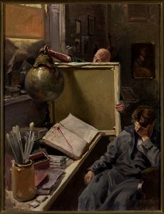 Józef Rapacki - Scene in the painter's studio - MP 3780 - National Museum in Warsaw