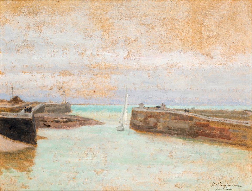 Józef Pankiewicz - Entrance to the Harbour at St Valery en Caux - MNK II-b-825 - National Museum Kraków