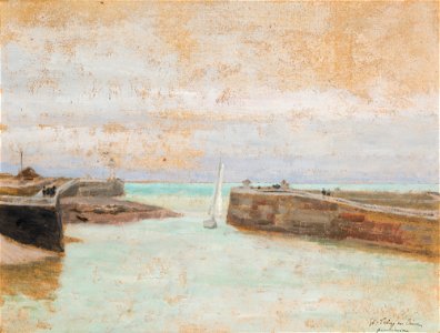 Józef Pankiewicz - Entrance to the Harbour at St Valery en Caux - MNK II-b-825 - National Museum Kraków