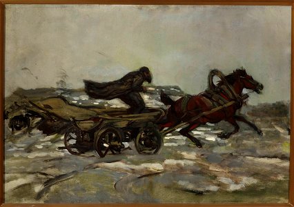 Józef Chełmoński - Rushing cart driven by a Jew - MP 1889 MNW - National Museum in Warsaw