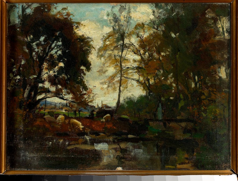 Józef Szermentowski - Landscape with a herd - MP 1030 MNW - National Museum in Warsaw