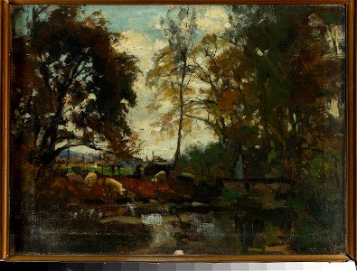 Józef Szermentowski - Landscape with a herd - MP 1030 MNW - National Museum in Warsaw
