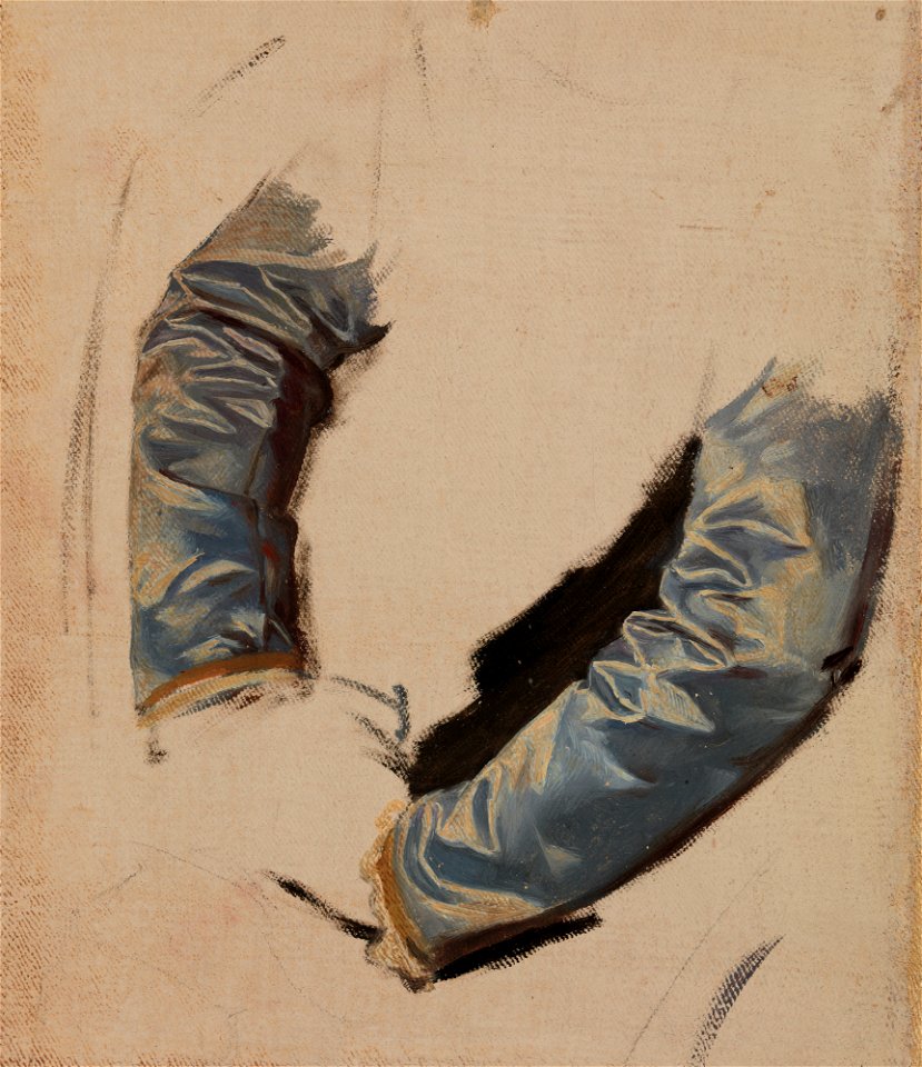 Józef Simmler - Sleeves of King's Attire. Study to the Painting The Death of Barbara Radziwiłł - MNK II-a-658 - National Museum Kraków