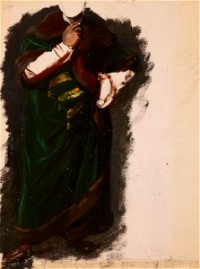 Józef Simmler - Study of Władysław Jagiełło's Garment to the Painting The Oath of Queen Jadwiga - MNK II-a-656 - National Museum Kraków