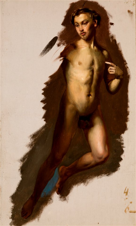 Józef Simmler - Study of the Amor Figure to the Painting Wedding Procession of Amor and Psyche - MNK II-a-661 - National Museum Kraków