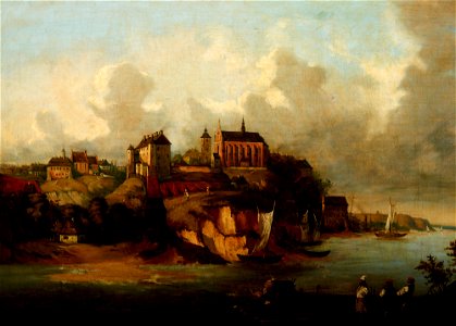 Józef Szermentowski - View of Sandomierz - MNK II-a-1016 - National Museum Kraków