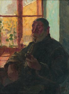 József Rippl-Rónai - Old Man with a Pipe by Window - O 1655 - Slovak National Gallery