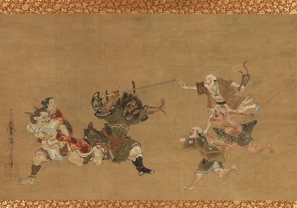 Kaigetsudō Ando 壊月堂安度 - Shoki Fighting for a Courtesan - 2013-14 - Princeton University Art Museum