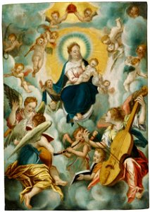 Kager Madonna mit musizierenden Engeln