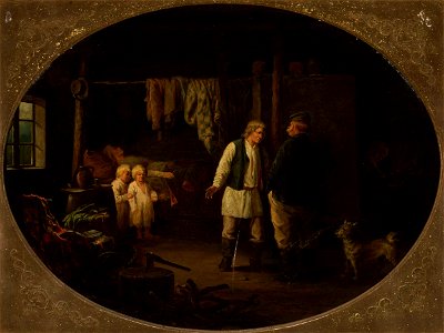 Józef Tadeusz Polkowski - Destitution in a peasant cottage - MP 2504 MNW - National Museum in Warsaw