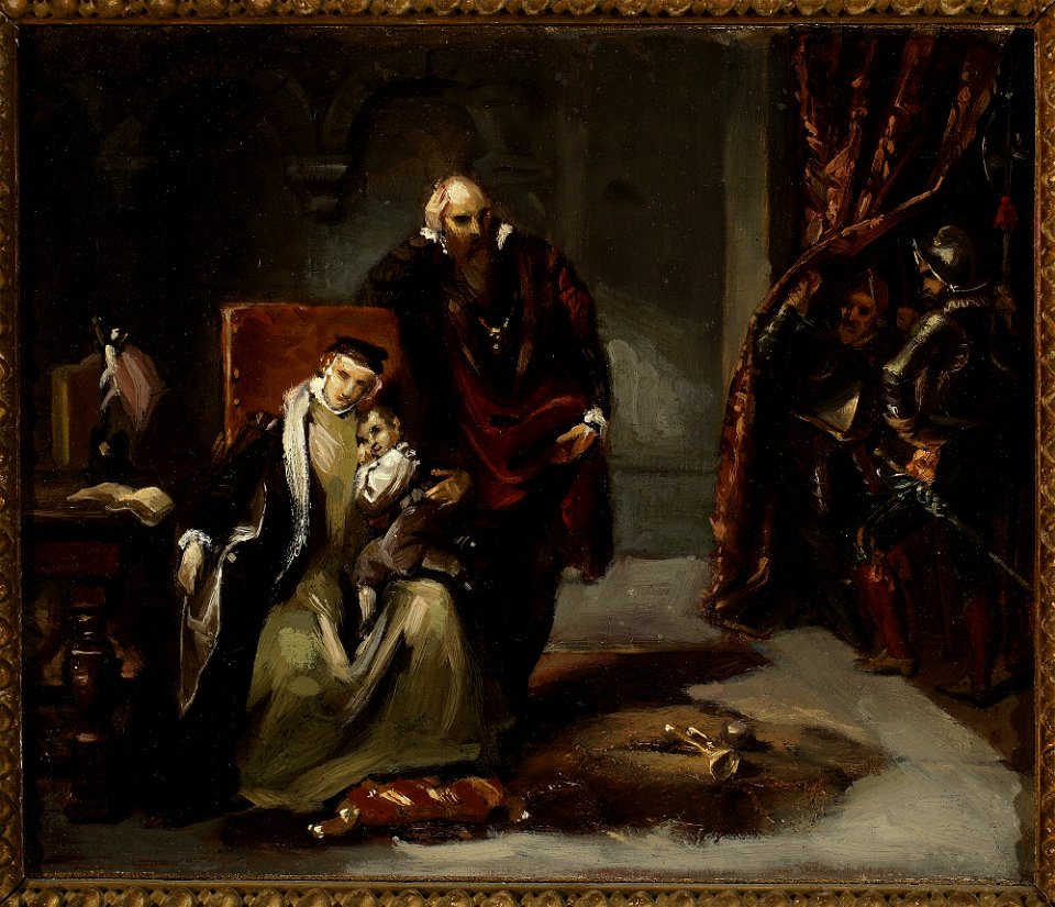 Józef Simmler - Catherine Jagiellon with her son Sigismund imprisoned in the Gripshom Castle - MP 688 MNW - National Museum in Warsaw