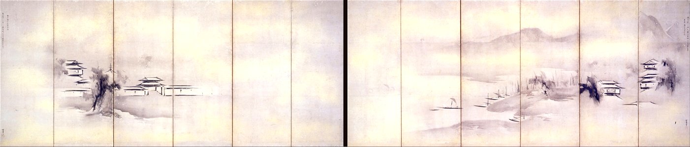 Kaiho Yusho - LANDSCAPE WITH TEMPLES - Google Art Project