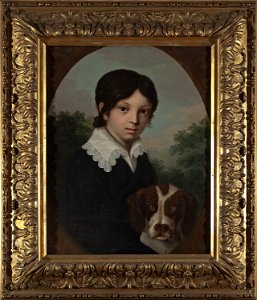 Józef Sonntag - Childhood portrait of Oleś Walicki (1805–1831) with a dog - MP 2116 MNW - National Museum in Warsaw