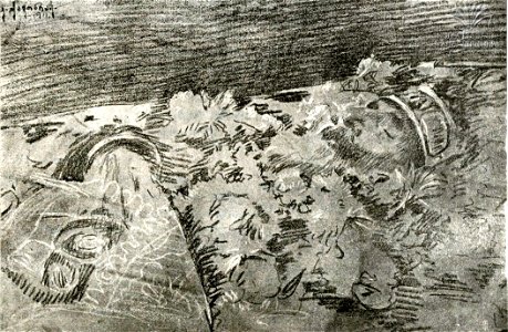 K. Kavtaradze. Niko Tskhvedadze lying in rest. 1911