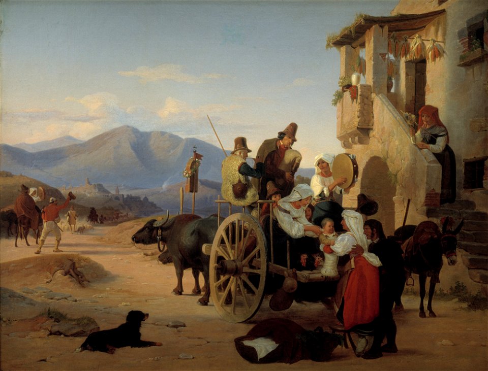 Jørgen V. Sonne - Romerske landfolk drager til marked - KMS364 - Statens Museum for Kunst