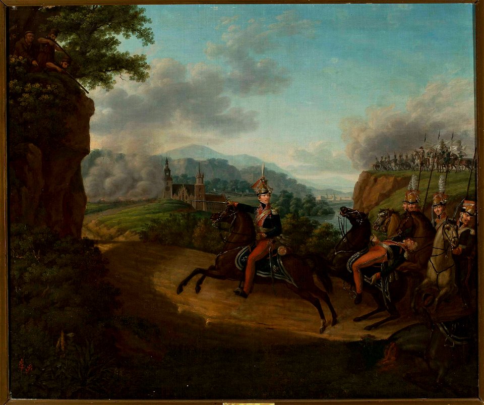 Józef Sonntag - Kozietulski leading a squadron in the Somossiera Gorge - 186422 MNW - National Museum in Warsaw