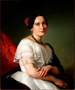 Józef Simmler - Portrait of Katarzyna Jahn, artist’s sister - MP 5360 - National Museum in Warsaw