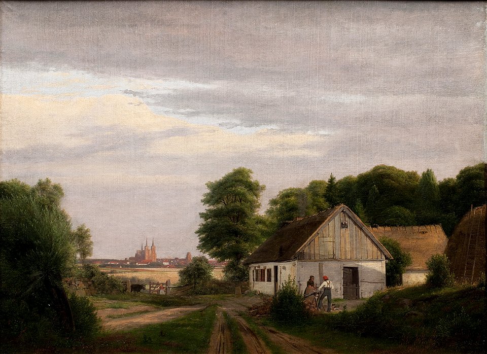 Jørgen Roed - Udsigt mod Roskilde fra et husmandssted - KMS2044 - Statens Museum for Kunst