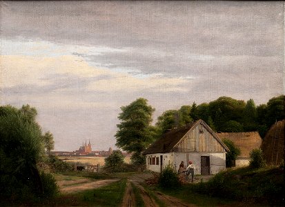 Jørgen Roed - Udsigt mod Roskilde fra et husmandssted - KMS2044 - Statens Museum for Kunst