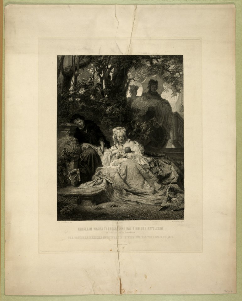 Kaiserin Maria Theresia und das kind der bettlerin im Schlossgarten zu schönbrunn LCCN2003674341