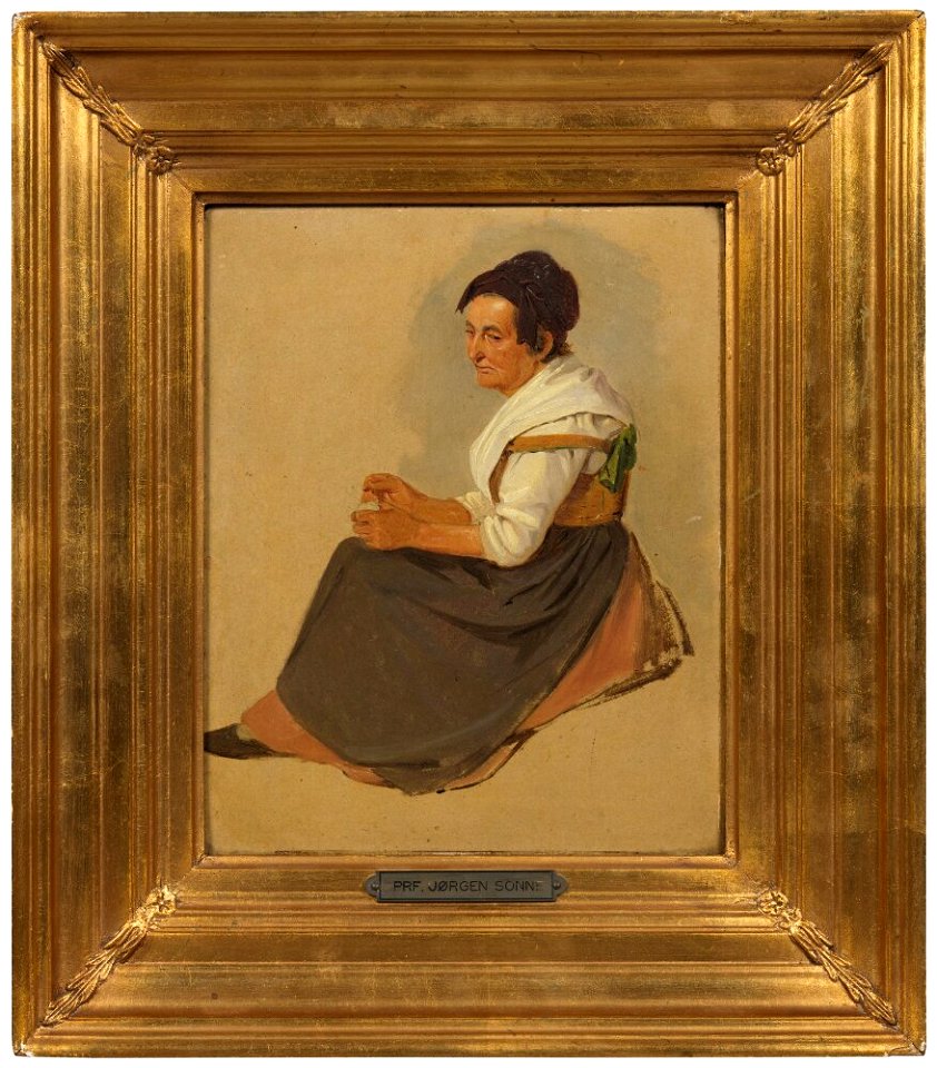 Jørgen Sonne - Italian Woman. Study - NM 7523 - Nationalmuseum
