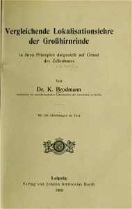 K. Brodmann (1909) title page