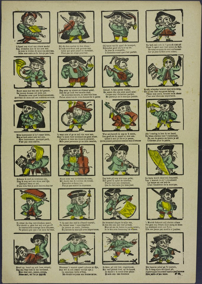 K Speel een viool van nieuw model-Catchpenny print-Borms 0054