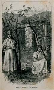 Kabyle village and women - Bennet James Henry M - 1875