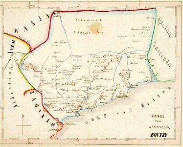 Kaart van de afdeeling Boutry, Kust van Guinea (1859)