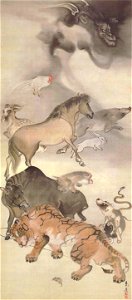 Jūnishi-zu by Watanabe Nangaku