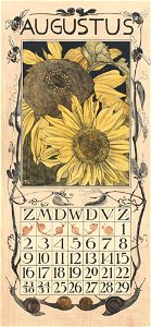 Kalenderblad augustus 1902