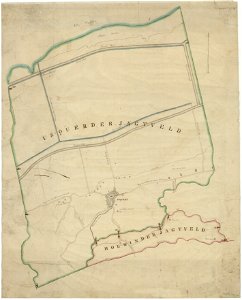 Kaart van het Usquerder en Holwinder jachtveld (1800-1850)