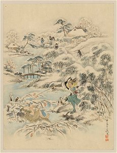 Jūichidanme - act eleven of the Chūshingura - searching the grounds LCCN2009615287